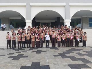 Aksi Bumbung kemanusiaan Pramuka Kwarcab Pekanbaru Kumpulkan Donasi Rp 67 Juta